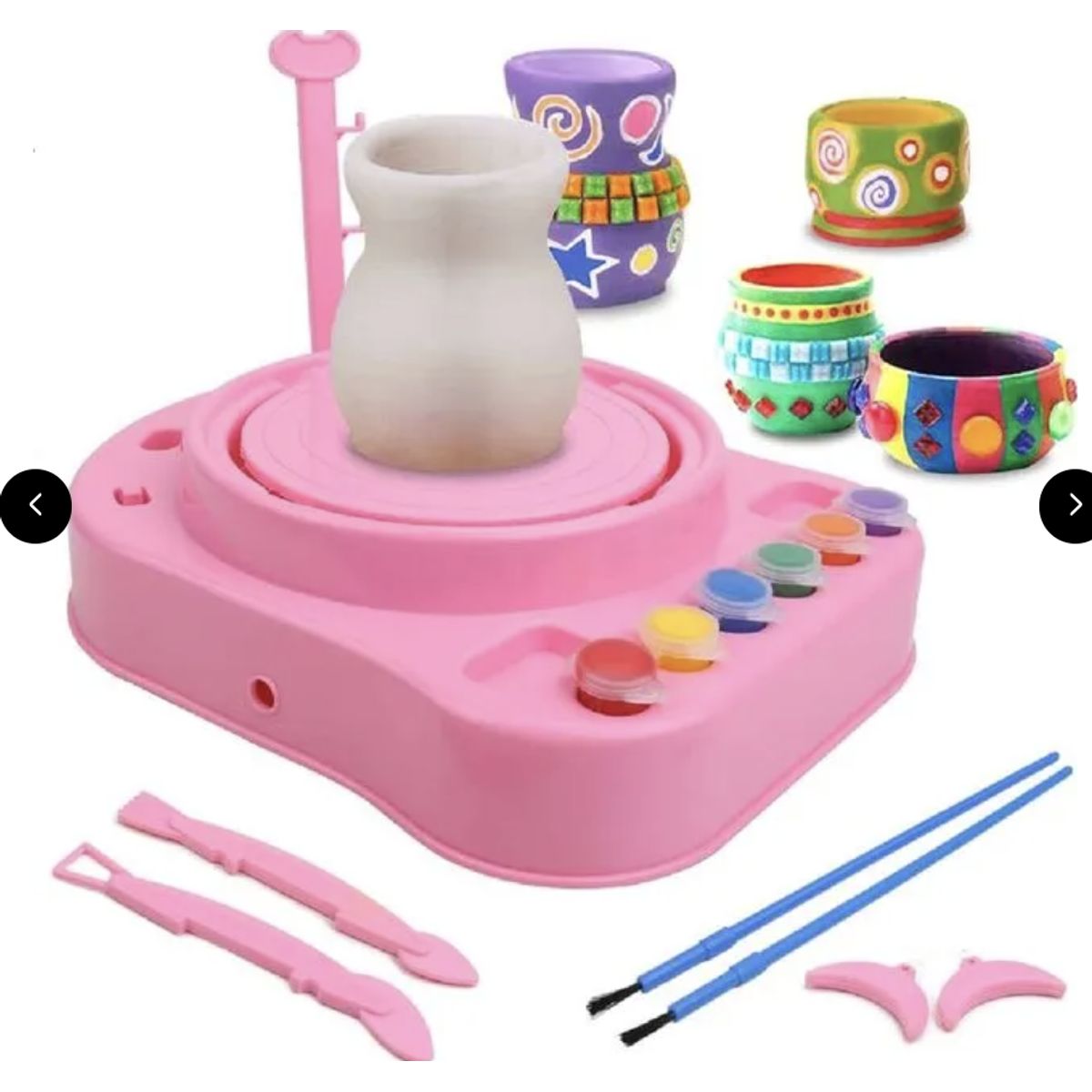 GENERICO - MINI MAQUINA MOLDEADORA ARCILLA CERAMICA JUEGO DIDACTICO ROSADO