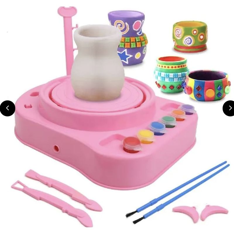 GENERICO - MINI MAQUINA MOLDEADORA ARCILLA CERAMICA JUEGO DIDACTICO ROSADO