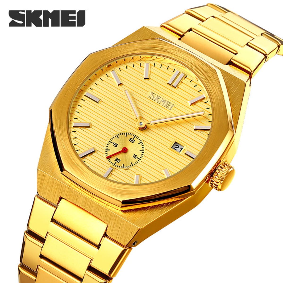 SKMEI - Reloj Skmei 9262 DORADO analógo correa Acero