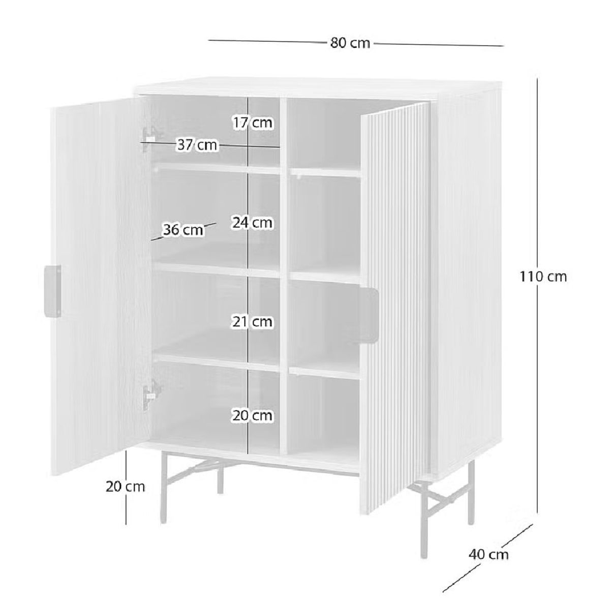 GENERICO - Aparador Moderno Coco Marrón R&R MUEBLES