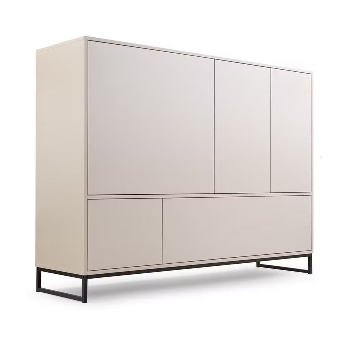 GENERICO - Aparador Moderno Alejandra Beige 5 Puertas  R&R MUEBLES