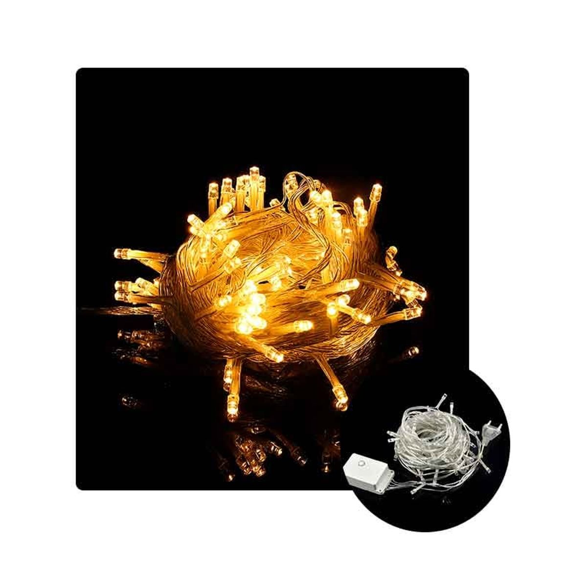 GENERICO - Guirnalda Lineal / 15 mts para celebración navideña /  Amarillo