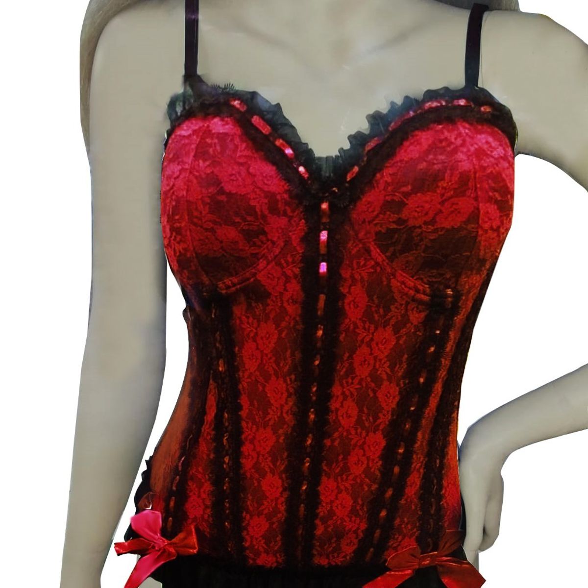 VARIOS - Sexy Corset Bordado incluye ligueros e hilo