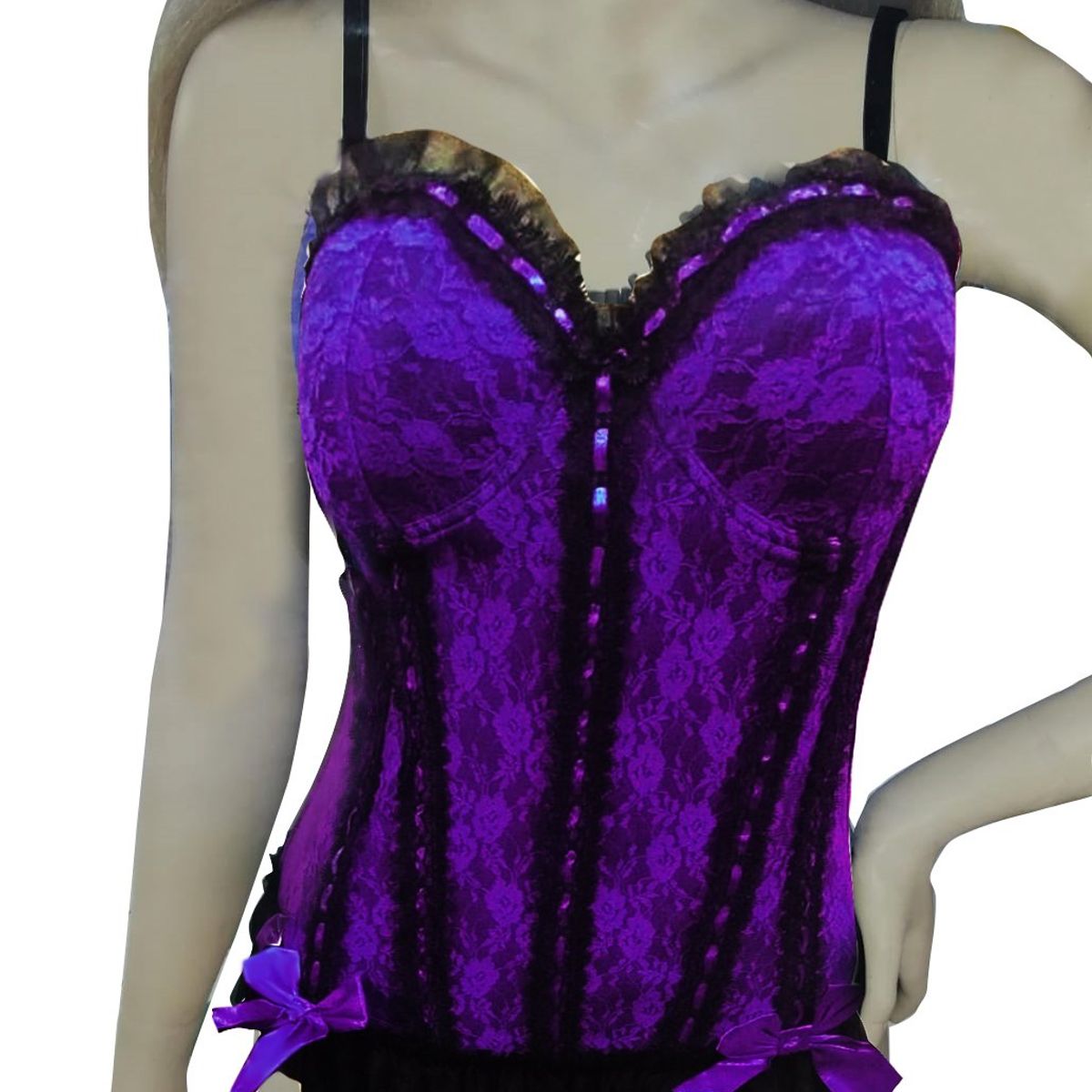 VARIOS - Sexy Corset Bordado incluye ligueros e hilo