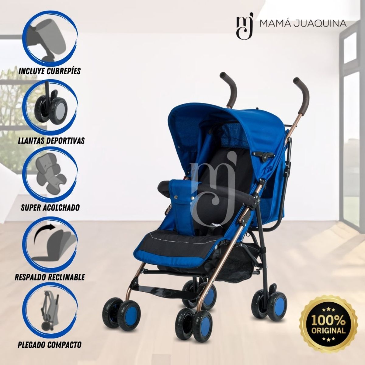 BABY - Coche Bastón «ZULEN» Blue