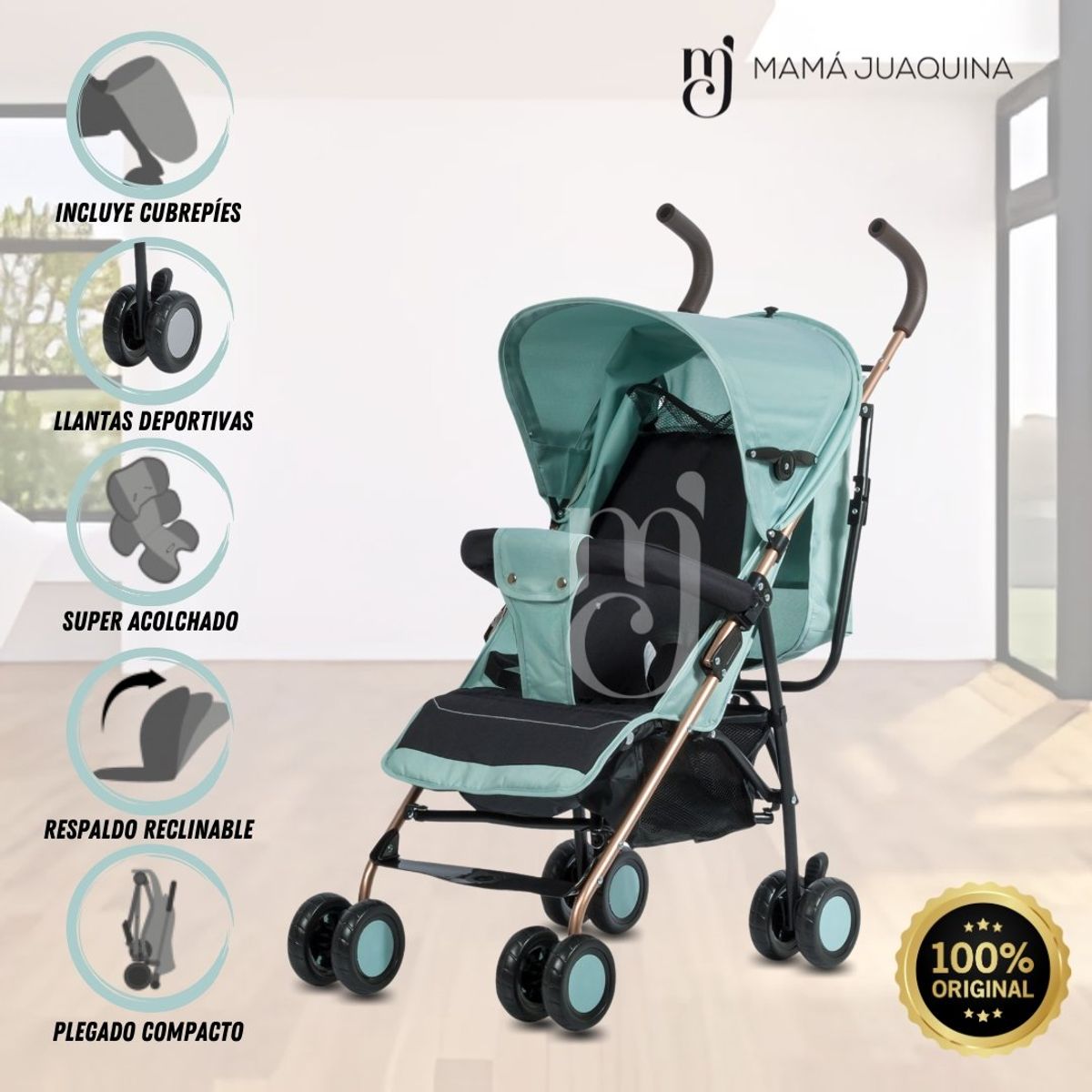 BABY - Coche Bastón «ZULEN» Sky Blue