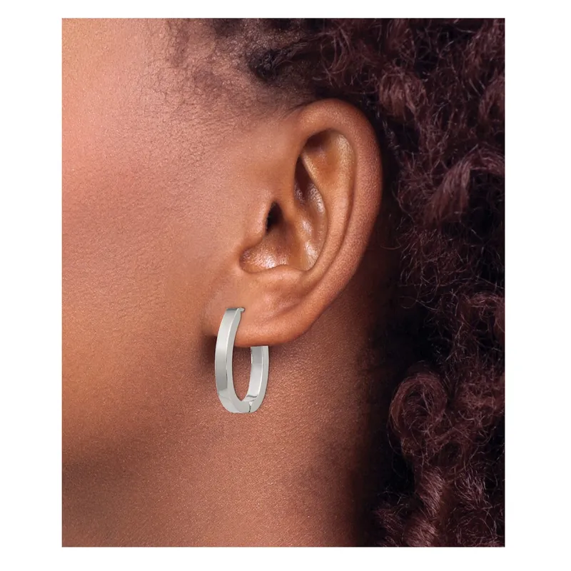 OEM - ARETES ARGOLLAS OVALADA RECTO ACERO INOXIDABLE x NAVIDAD