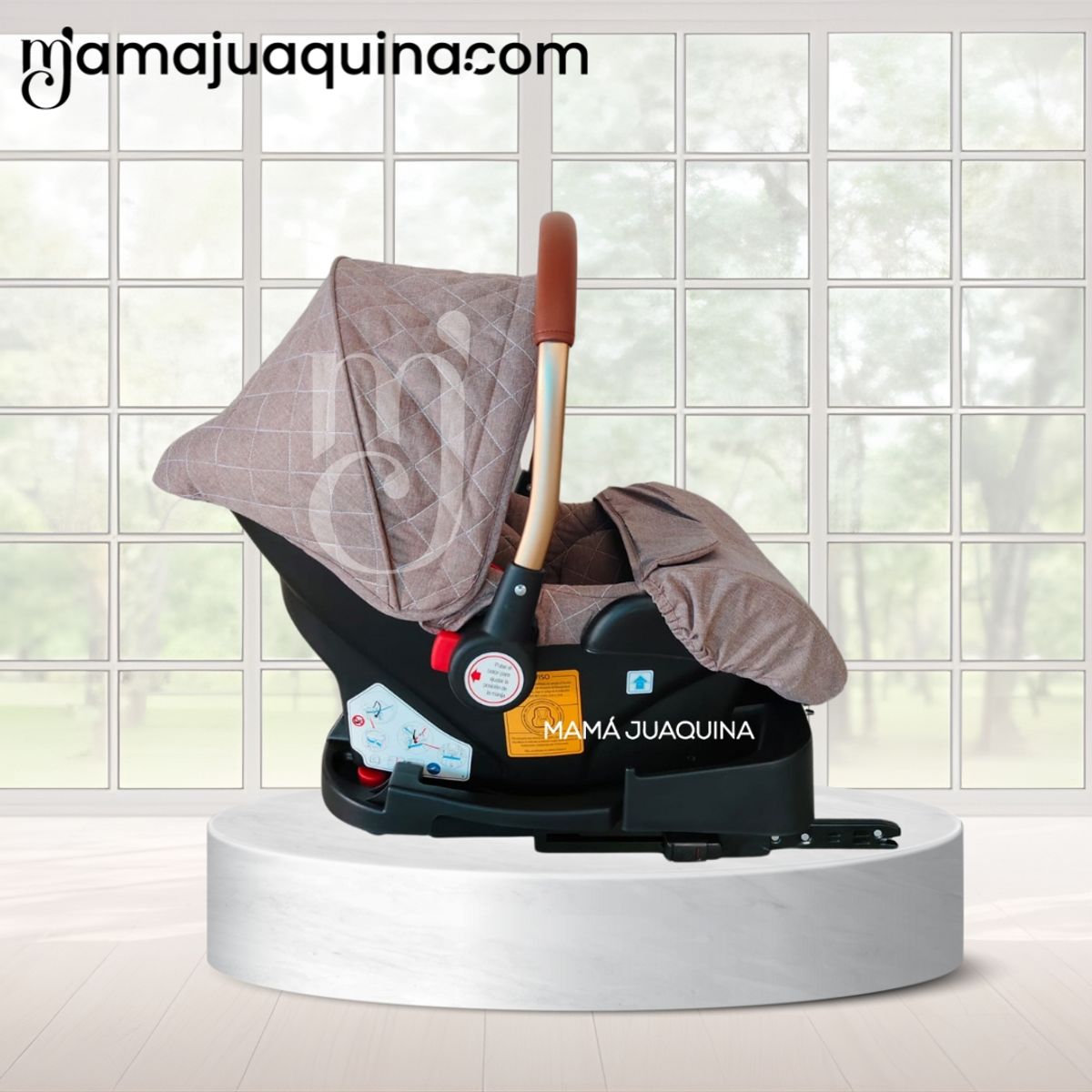 BABY - Coche Moisés Travel System «GOLD LABELL» Porta Bebé Coffee