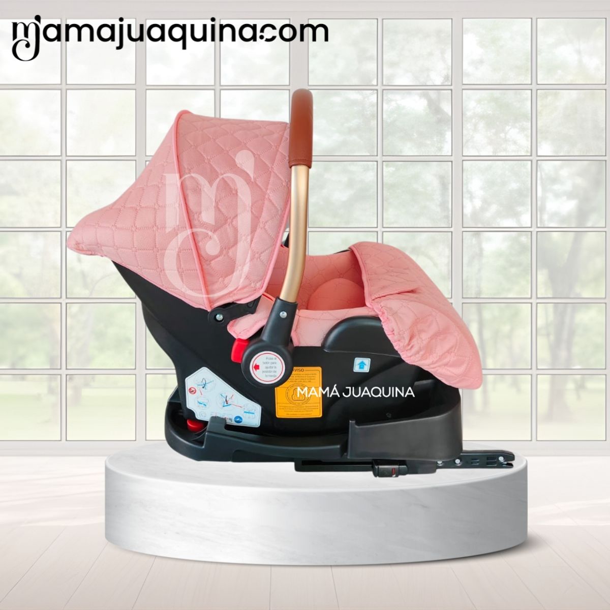 BABY - Coche Moisés Travel System «GOLD LABELL» Porta Bebé Pink