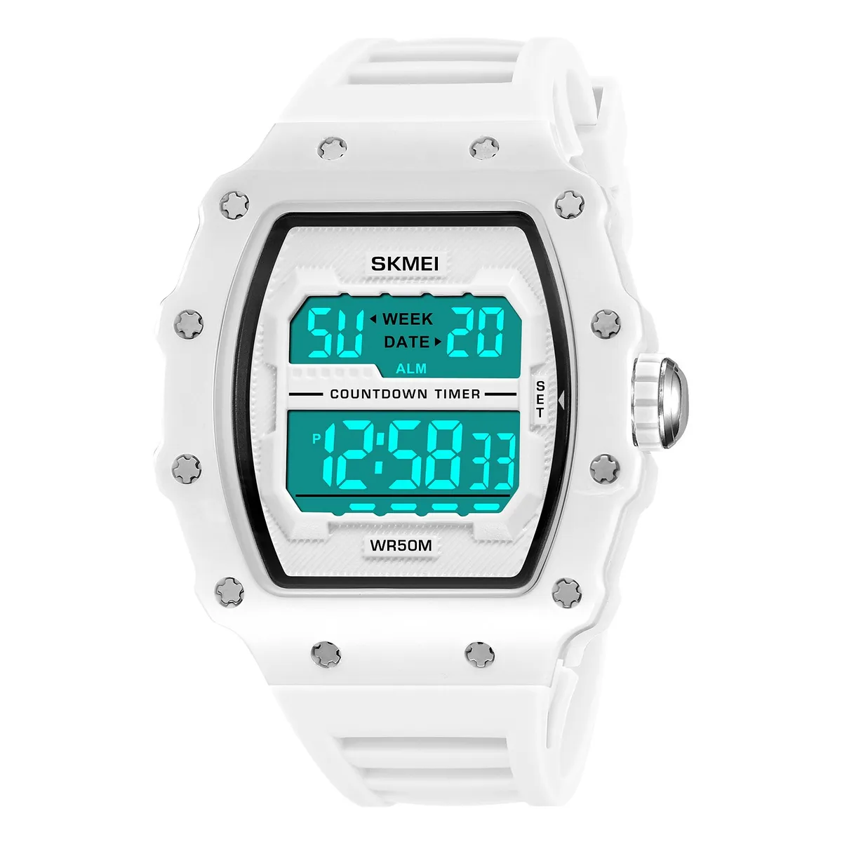 SKMEI - Reloj Skmei 2296 BLANCO Correa Silicona