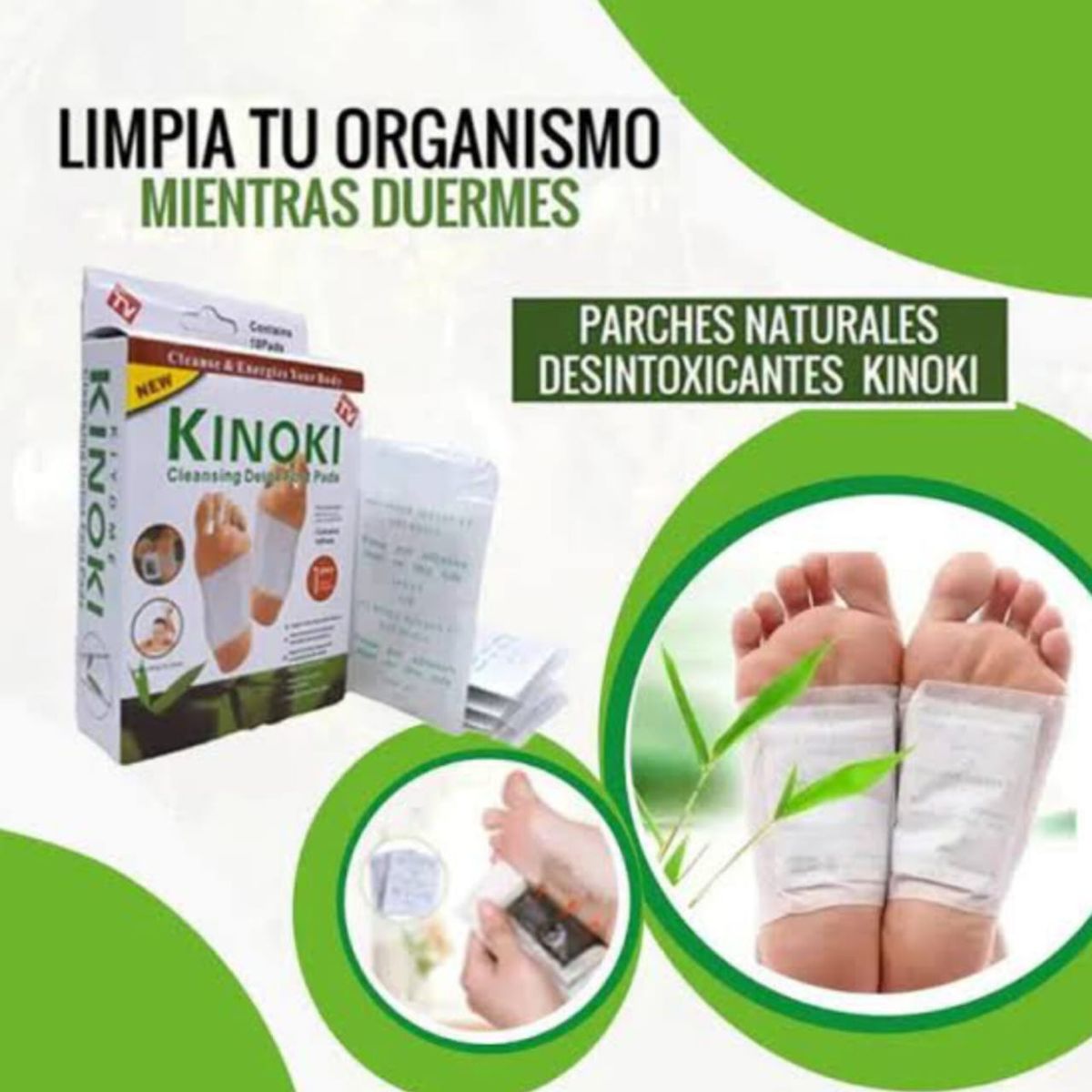 OEM - 10 Parches KINOKI Desintoxicante para Pies ORIGINAL