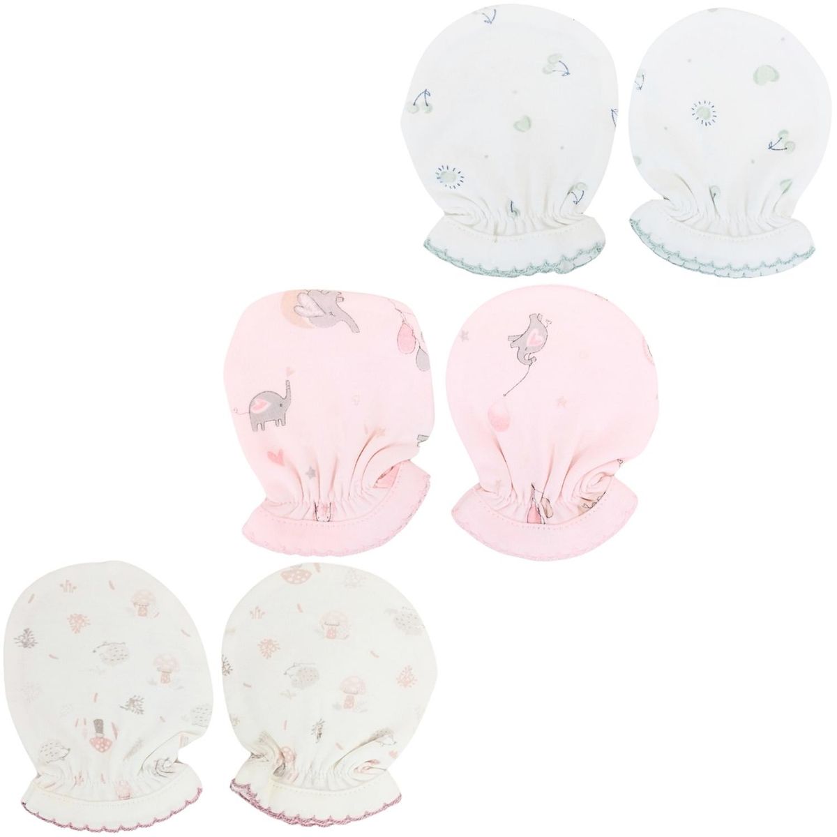 BABY MERINOS - Pack 3 Mitones Bebé Niña C01