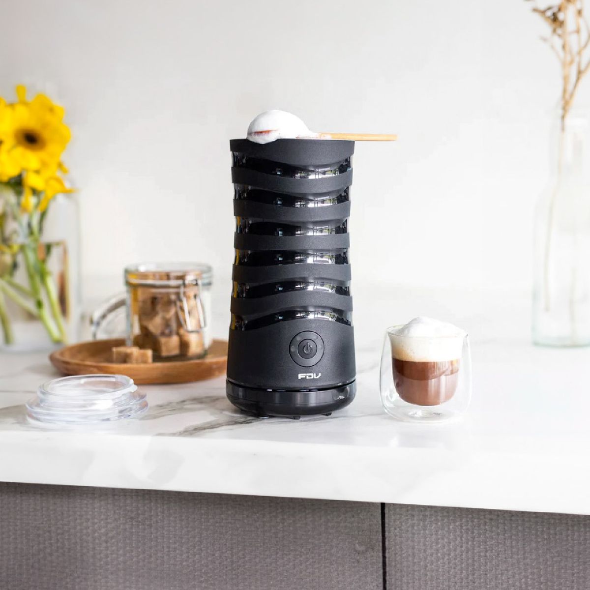 FDV - Espumador de Leche Venezia Negro FDV