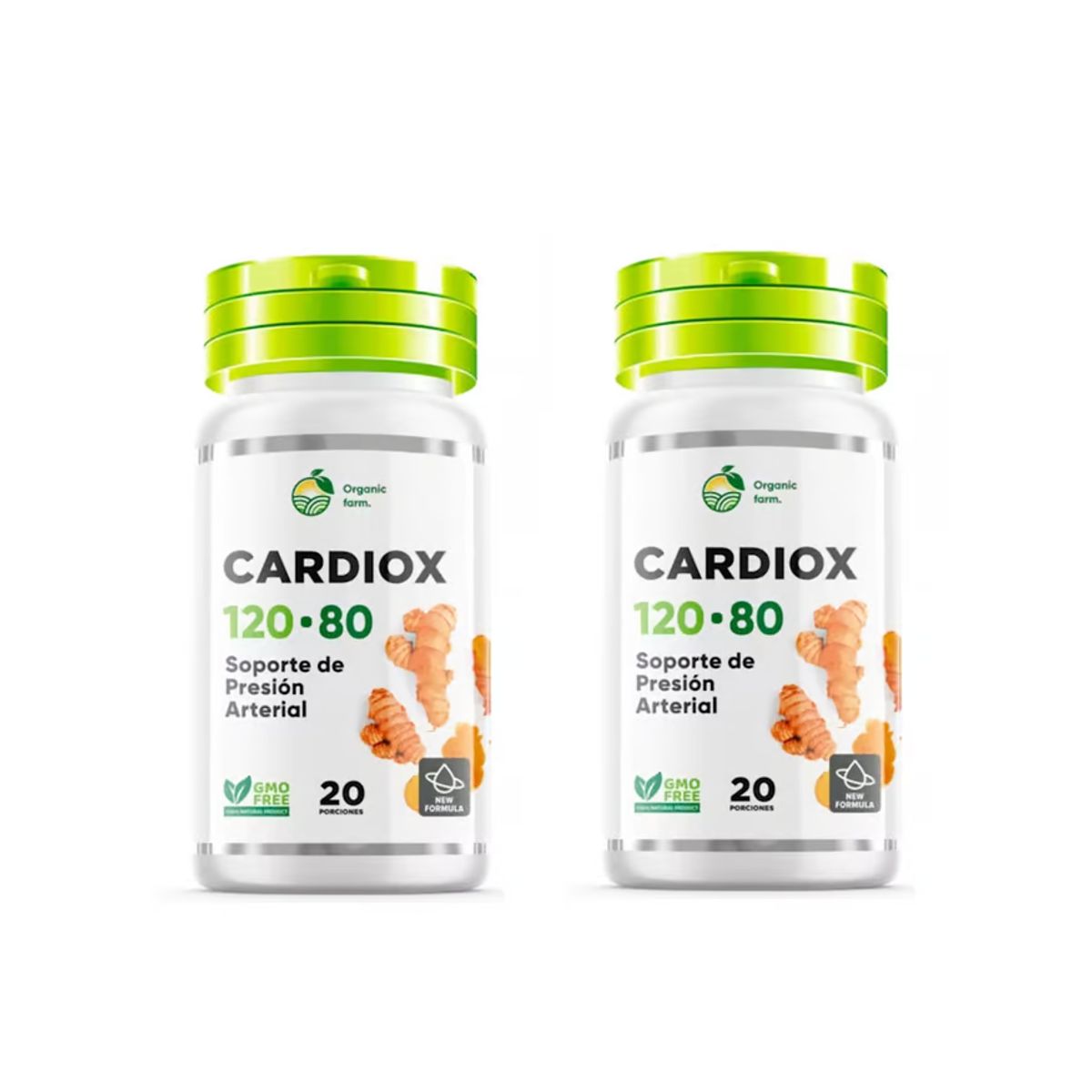 GENERICO - Cardiox 500mg Trata Presión Arterial 20 Capsulas 02 Frascos