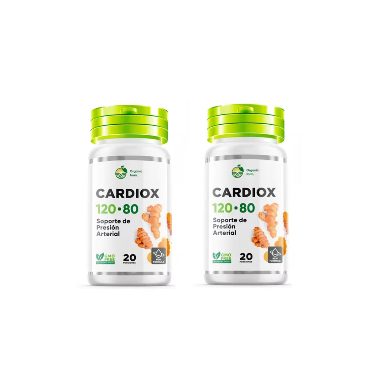 GENERICO - Cardiox 500mg Trata Presión Arterial 20 Capsulas 02 Frascos