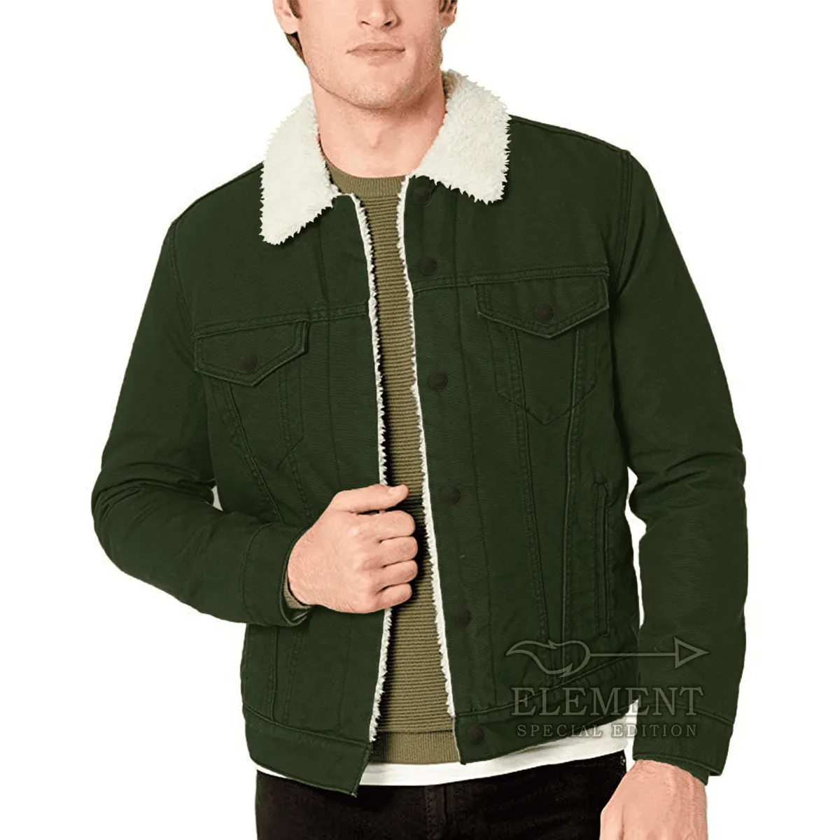 GENERICO - CASACA JEANS CON PELUCHE DE HOMBRE-