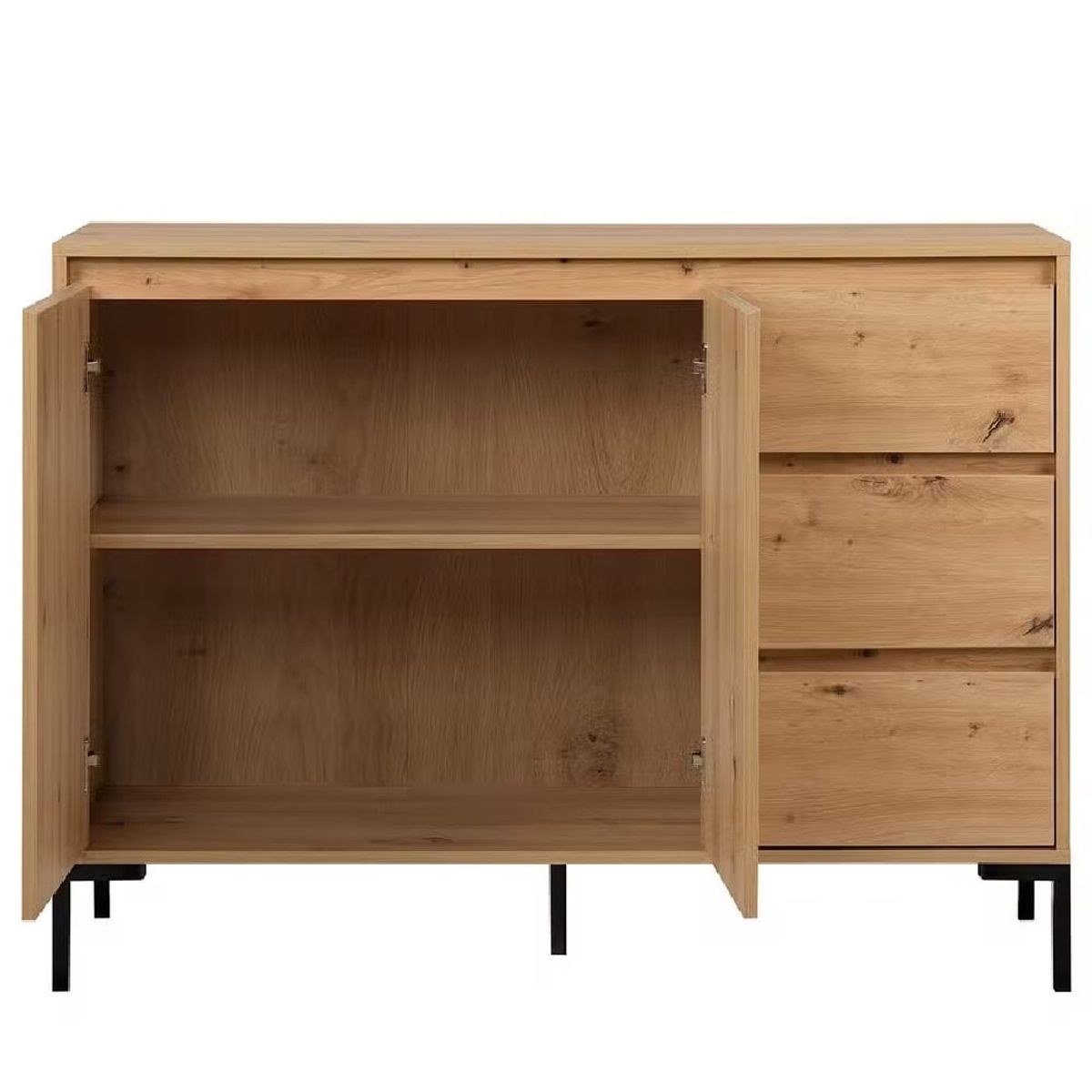 GENERICO - Aparador Moderno Melissa 120cm Marrón Claro R&R MUEBLES