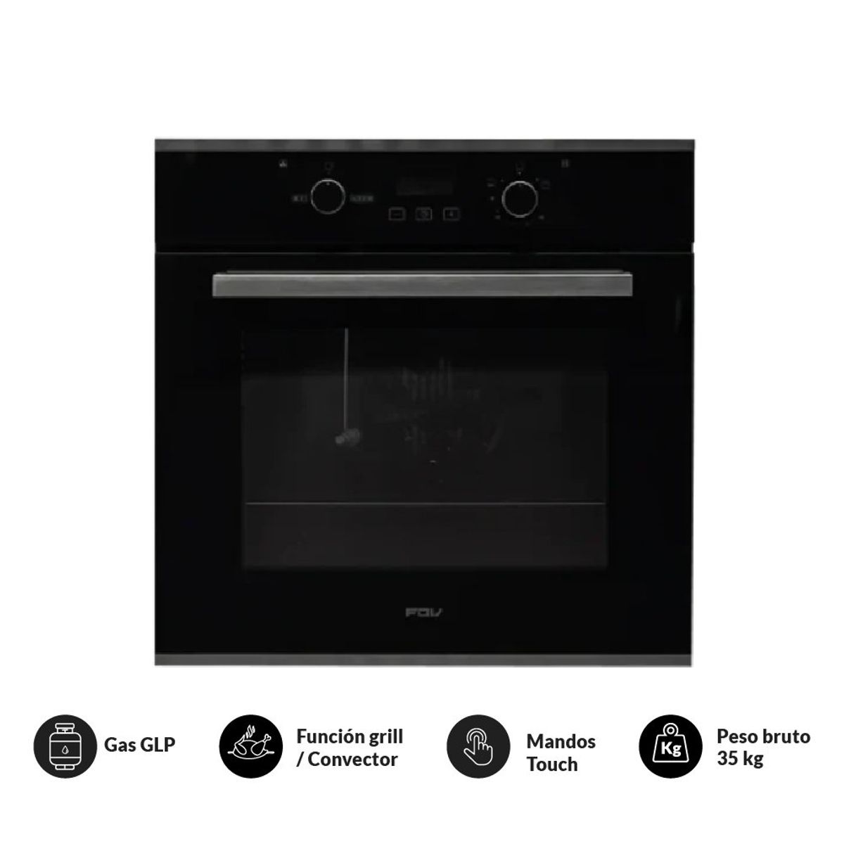 FDV - Horno Empotrable Black 70 L GLP FDV