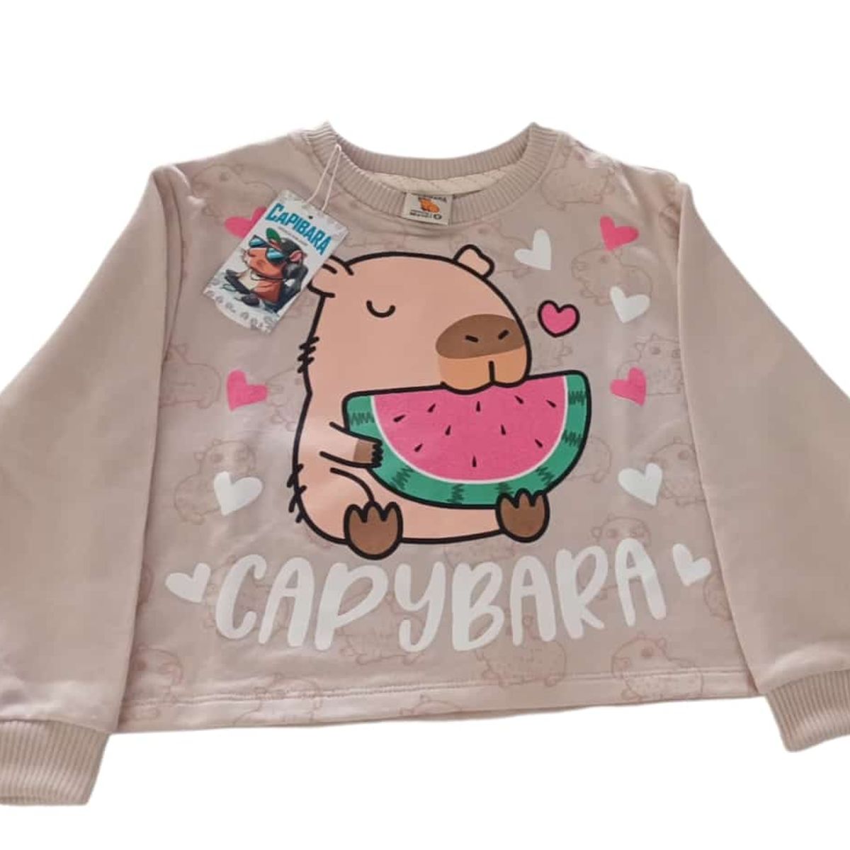 GENERICO - POLERA CROPP CAPIBARA -TALLA 12-BEIGE