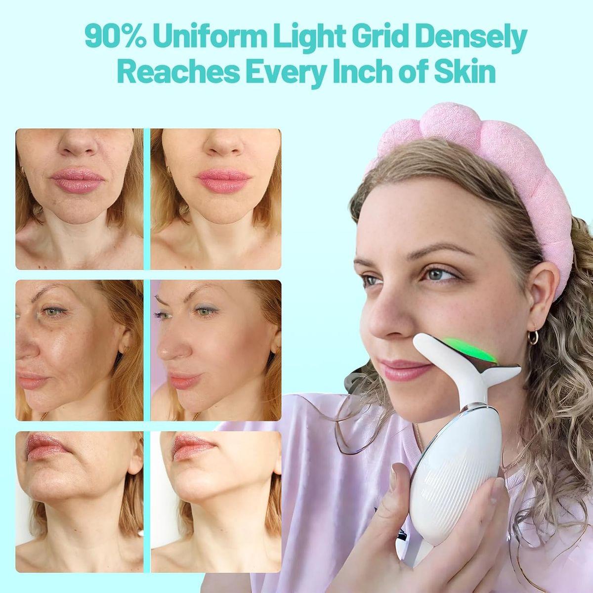 OEM - Masajeador Led Reductor de Arrugas y Papada BLANCO