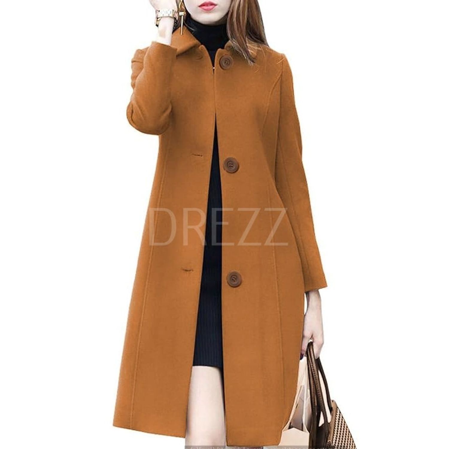 Abrigo Color Camel Ropa Mujer Abrigo Paño Bebe Camel Caramelo Para