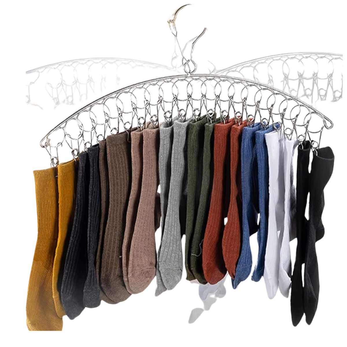 GENERICO - Pack De 2 Colgadores Para Secar Ropa De 20 Clips