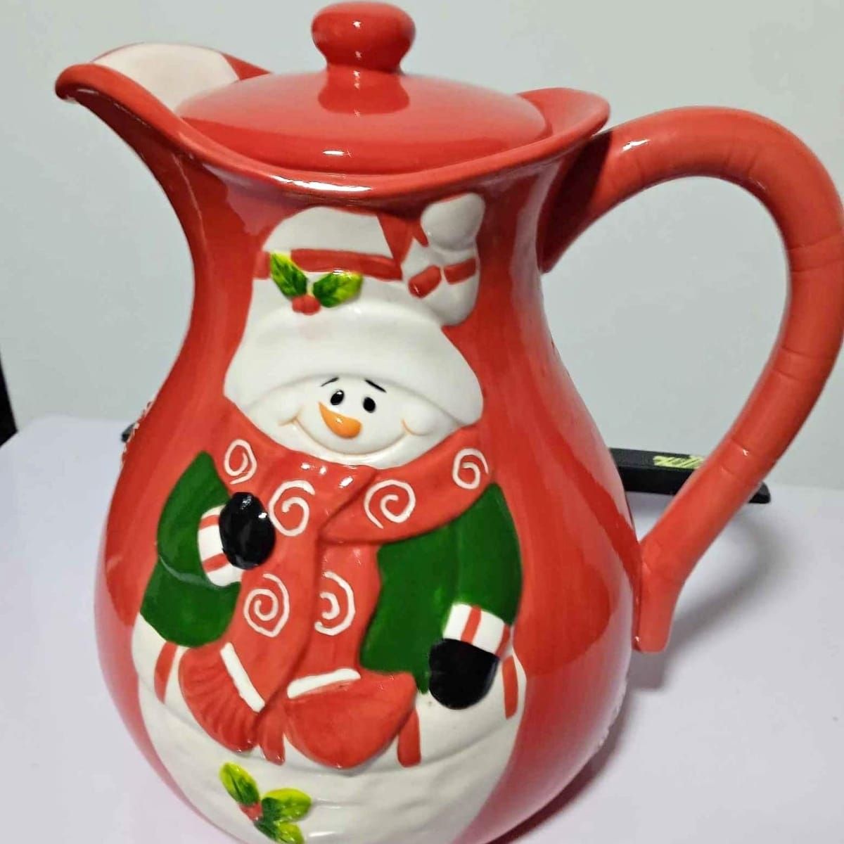 GENERICO - Jarra Navideña con diseño Muñeco de Nieve 2L