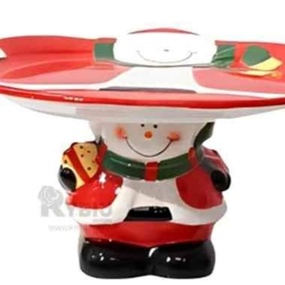 GENERICO - Porta Paneton Navideño con Diseño Muñeco de Nieve 2L