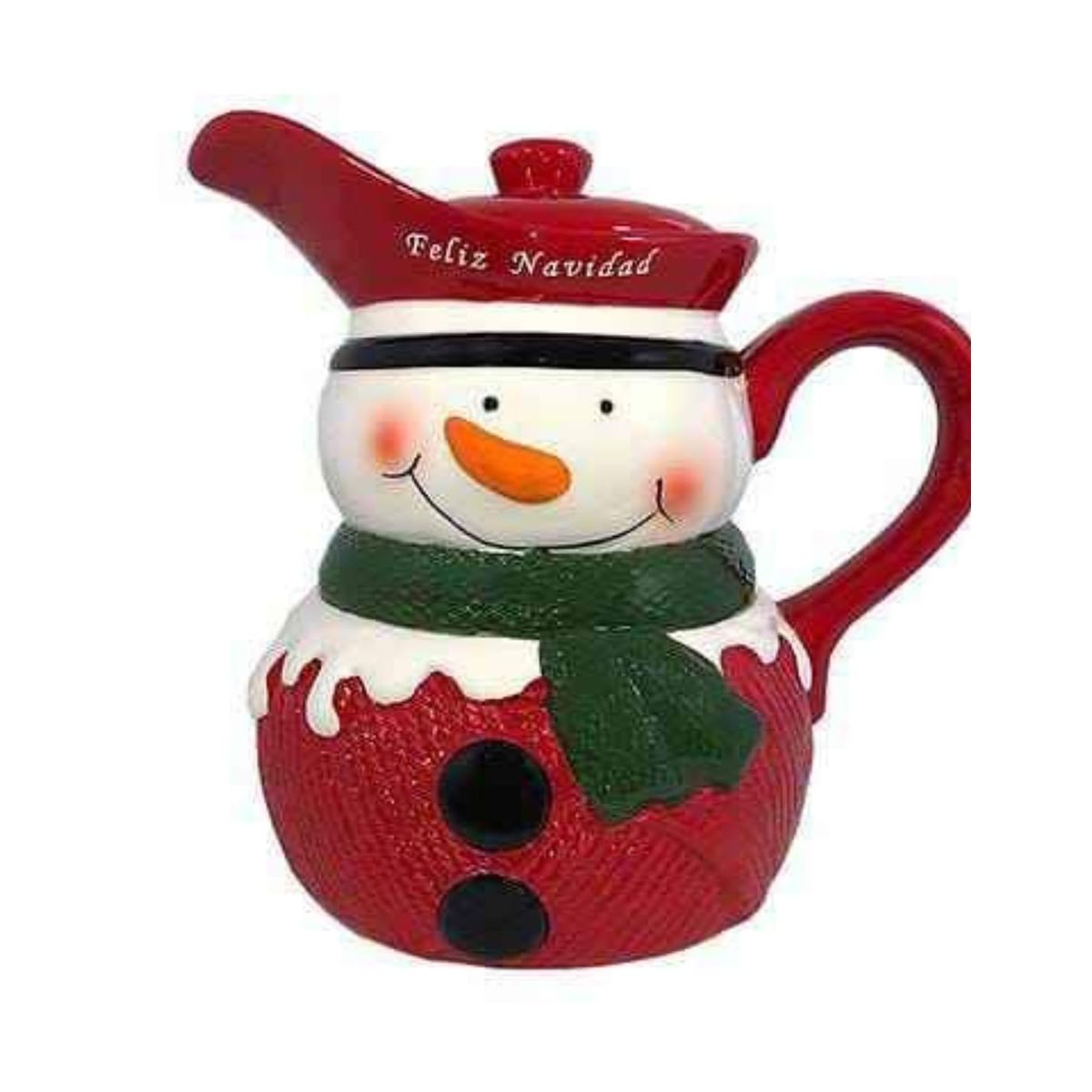 GENERICO - Jarra Navideña con diseño Muñeco de Nieve 2L