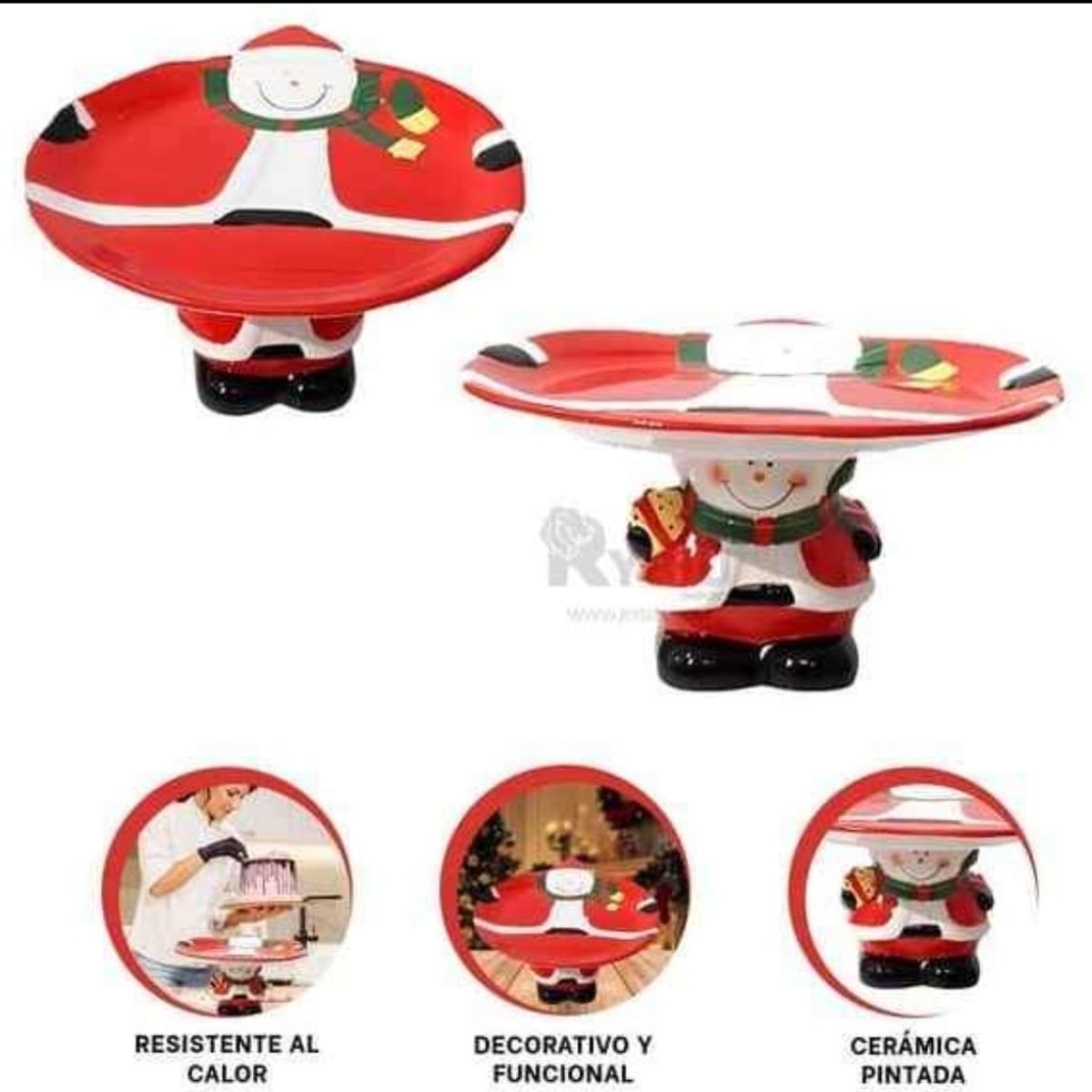 GENERICO - Porta Paneton Navideño con Diseño Muñeco de Nieve 2L