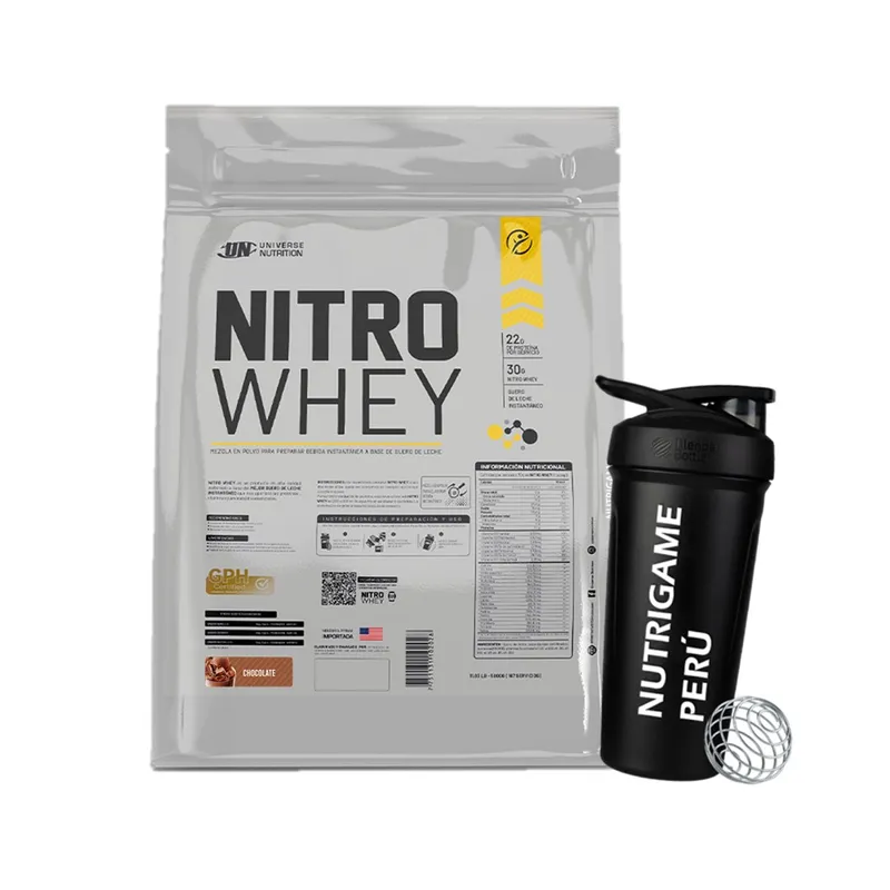 UNIVERSE NUTRITION - NITRO WHEY 5Kg Proteína Whey Sabor CHOCOLATE - Tienda Física