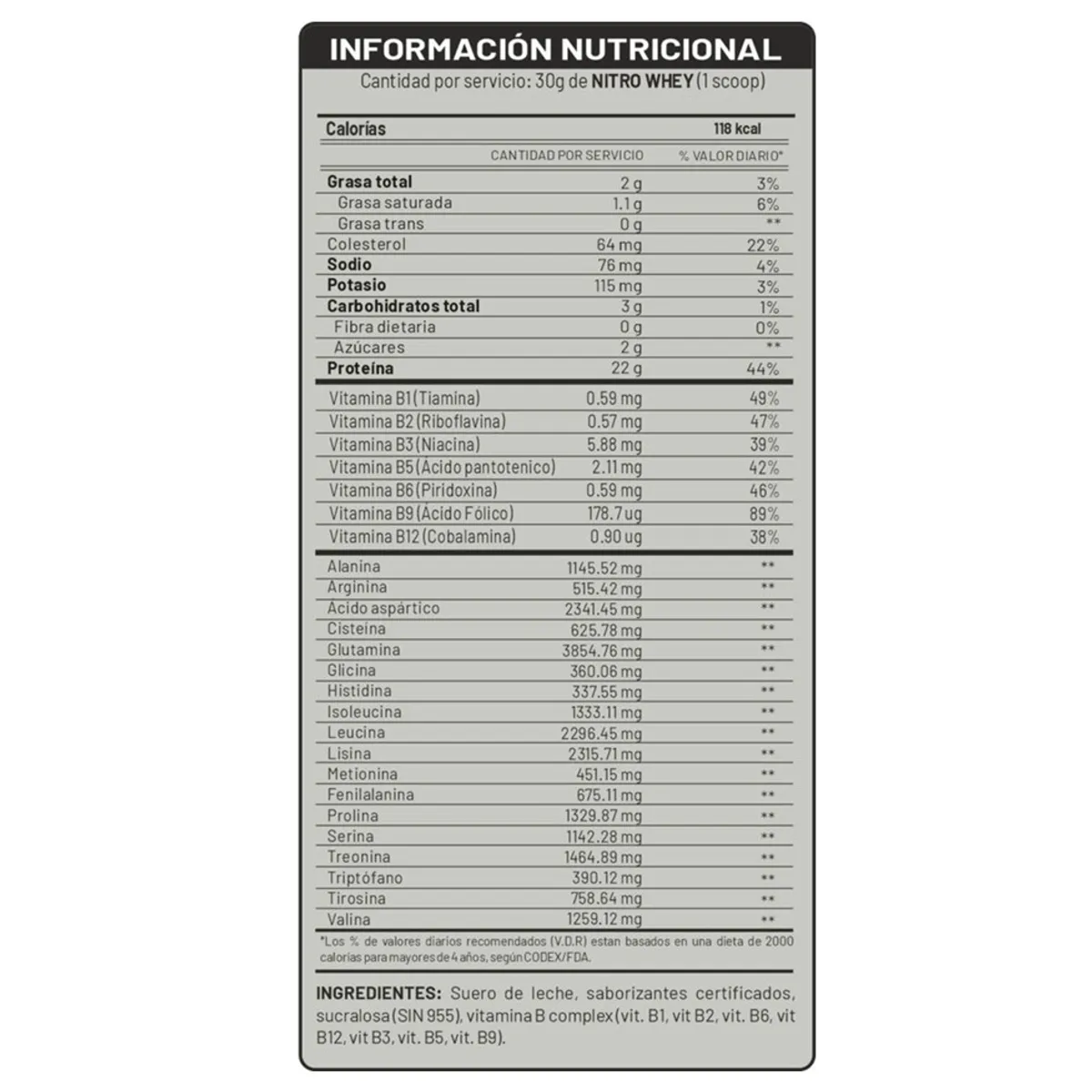 UNIVERSE NUTRITION - NITRO WHEY 5Kg Proteína Whey Sabor COOKIES - Tienda Física