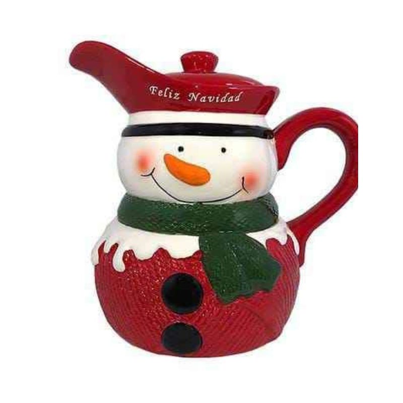 GENERICO - Jarra Navideña con diseño Muñeco de Nieve 2L