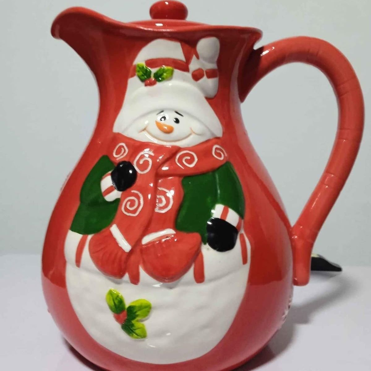 GENERICO - Jarra Navideña con diseño Muñeco de Nieve 2L