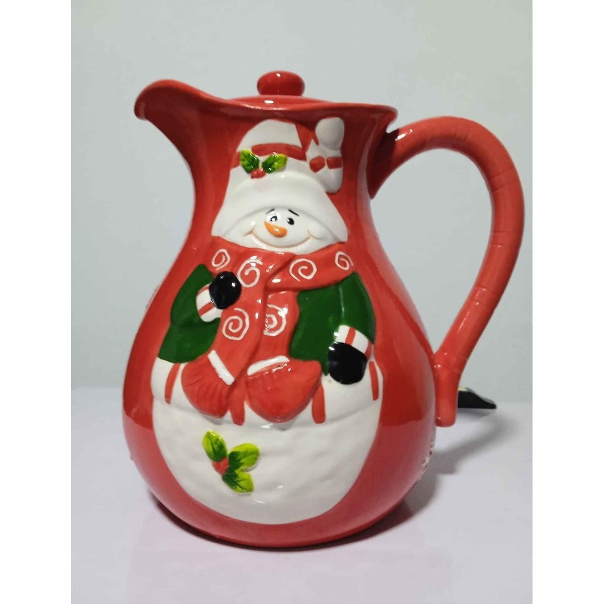 GENERICO - Jarra Navideña con diseño Muñeco de Nieve 2L