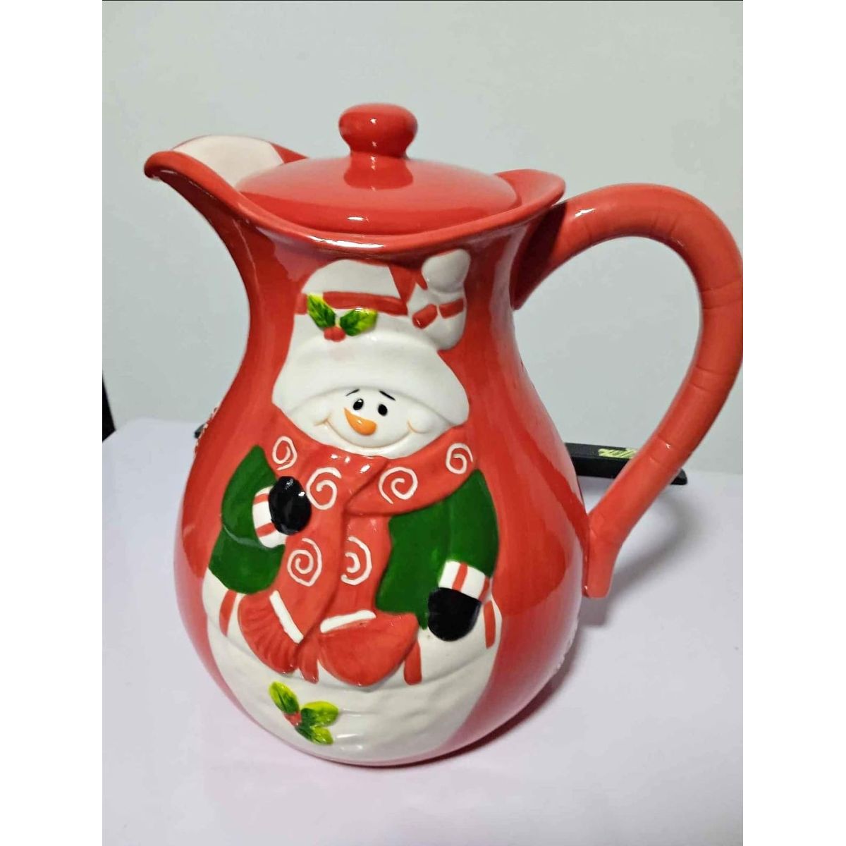 GENERICO - Jarra Navideña con diseño Muñeco de Nieve 2L