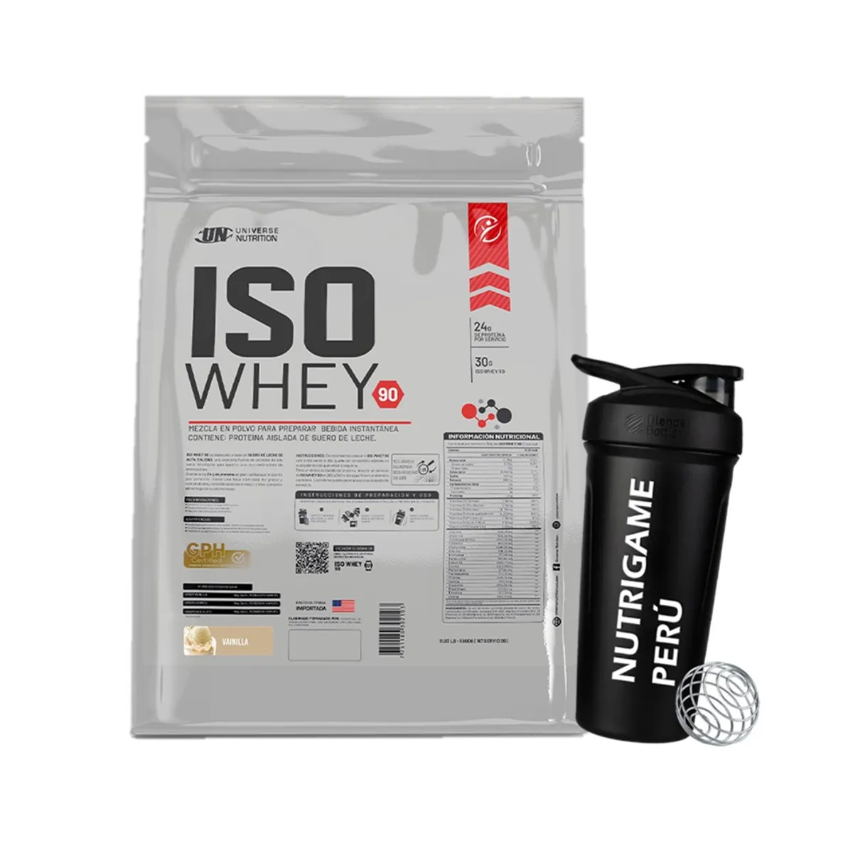 UNIVERSE NUTRITION - ISO WHEY 90 5Kg Proteína Isolatada Sabor VAINILLA - Tienda Física