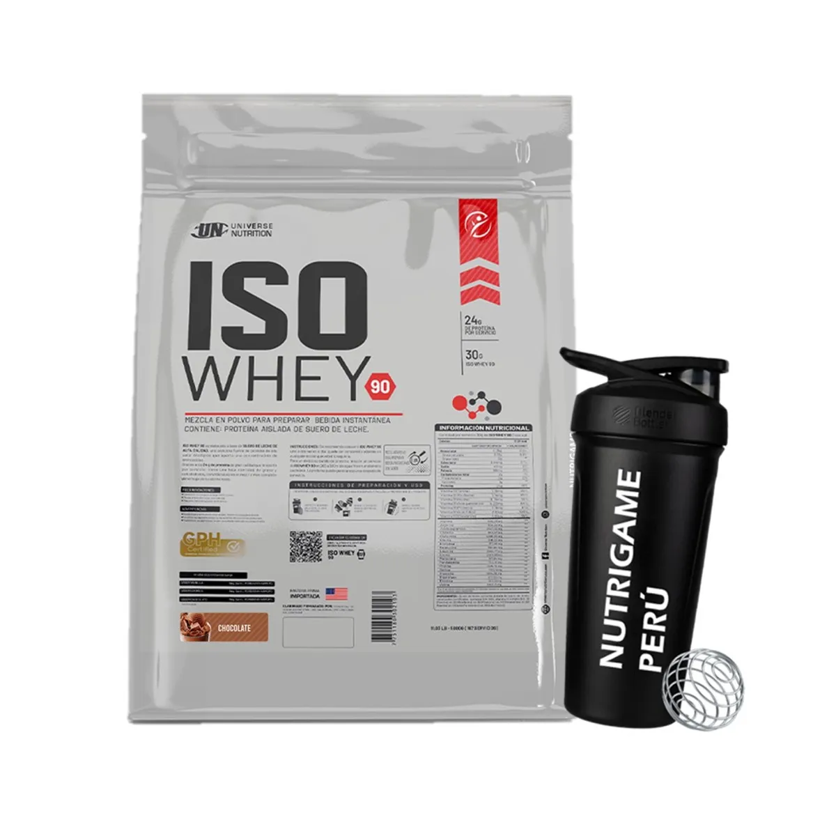 UNIVERSE NUTRITION - ISO WHEY 90 5Kg Proteína Isolatada Sabor CHOCOLATE - Tienda Física