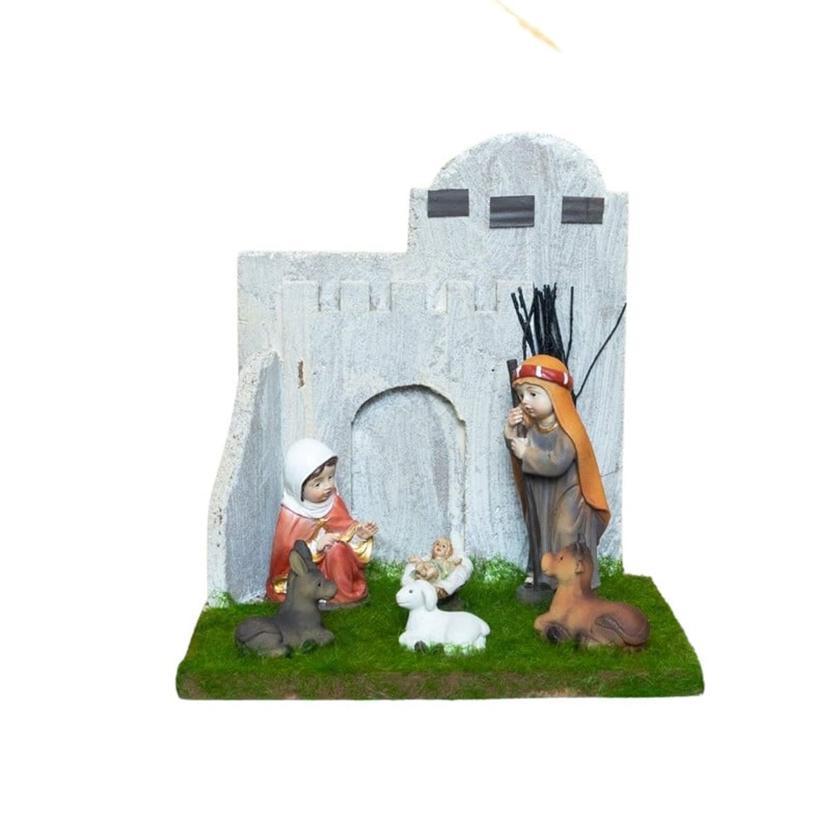 PANADECOR - Sagrada Familia Infantil Panadecor Con Establo Grande 20Cm Poliresina