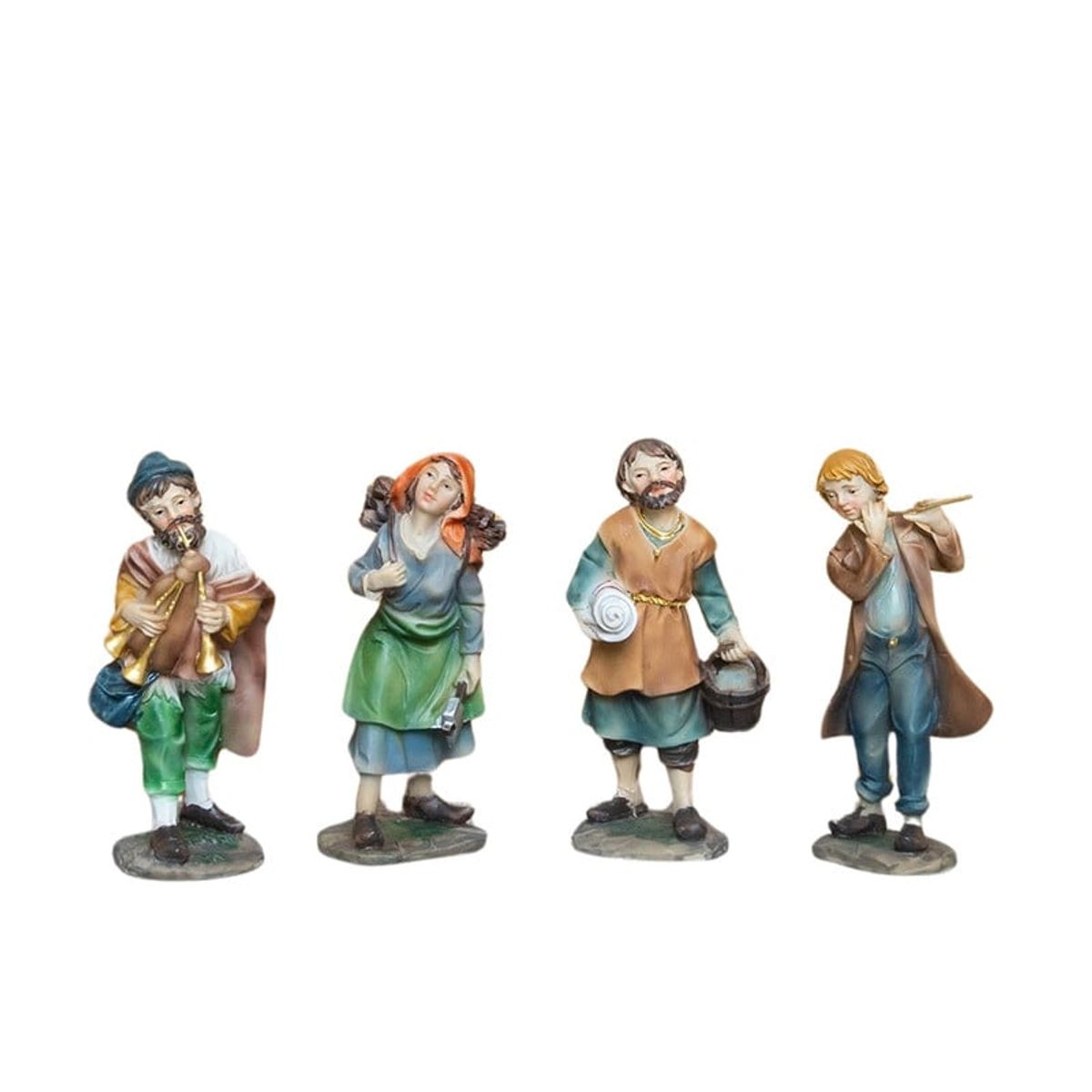 PANADECOR - Set De Aldeanos Tradicionales 11Cm Panadecor Personajes Decorativos Poliresina