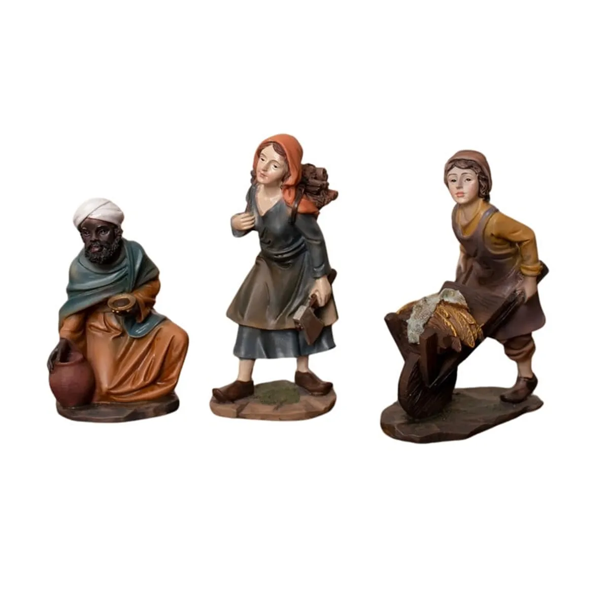 PANADECOR - Set De Aldeanos 14Cm Panadecor Personajes Decorativos Poliresina