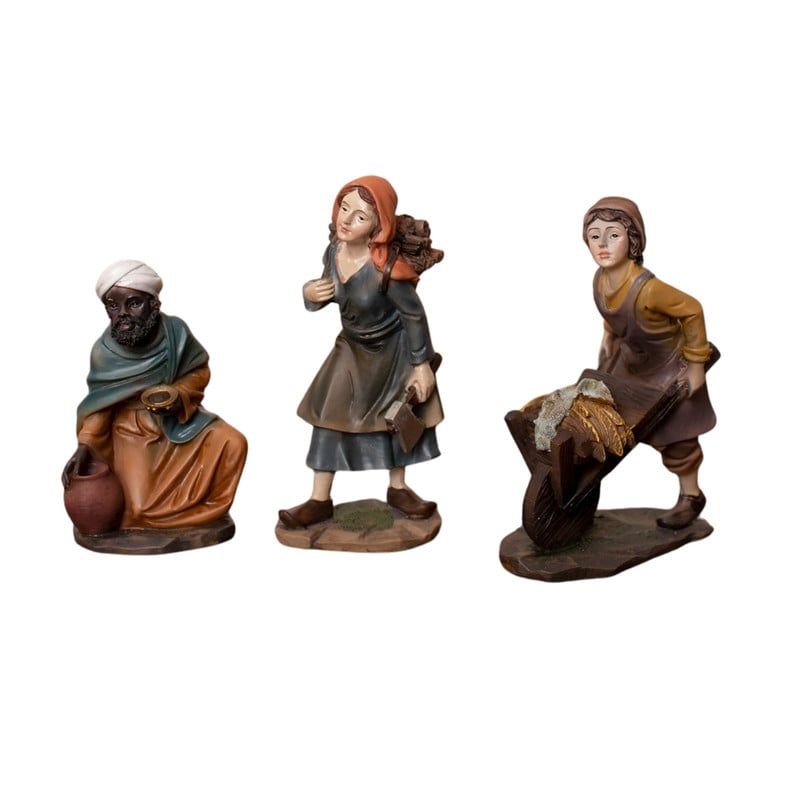 PANADECOR - Set De Aldeanos 14Cm Panadecor Personajes Decorativos Poliresina