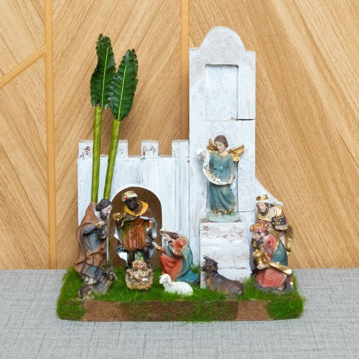 PANADECOR - Nacimiento Con Establo Panadecor Sagrada Familia 16Cm Poliresina