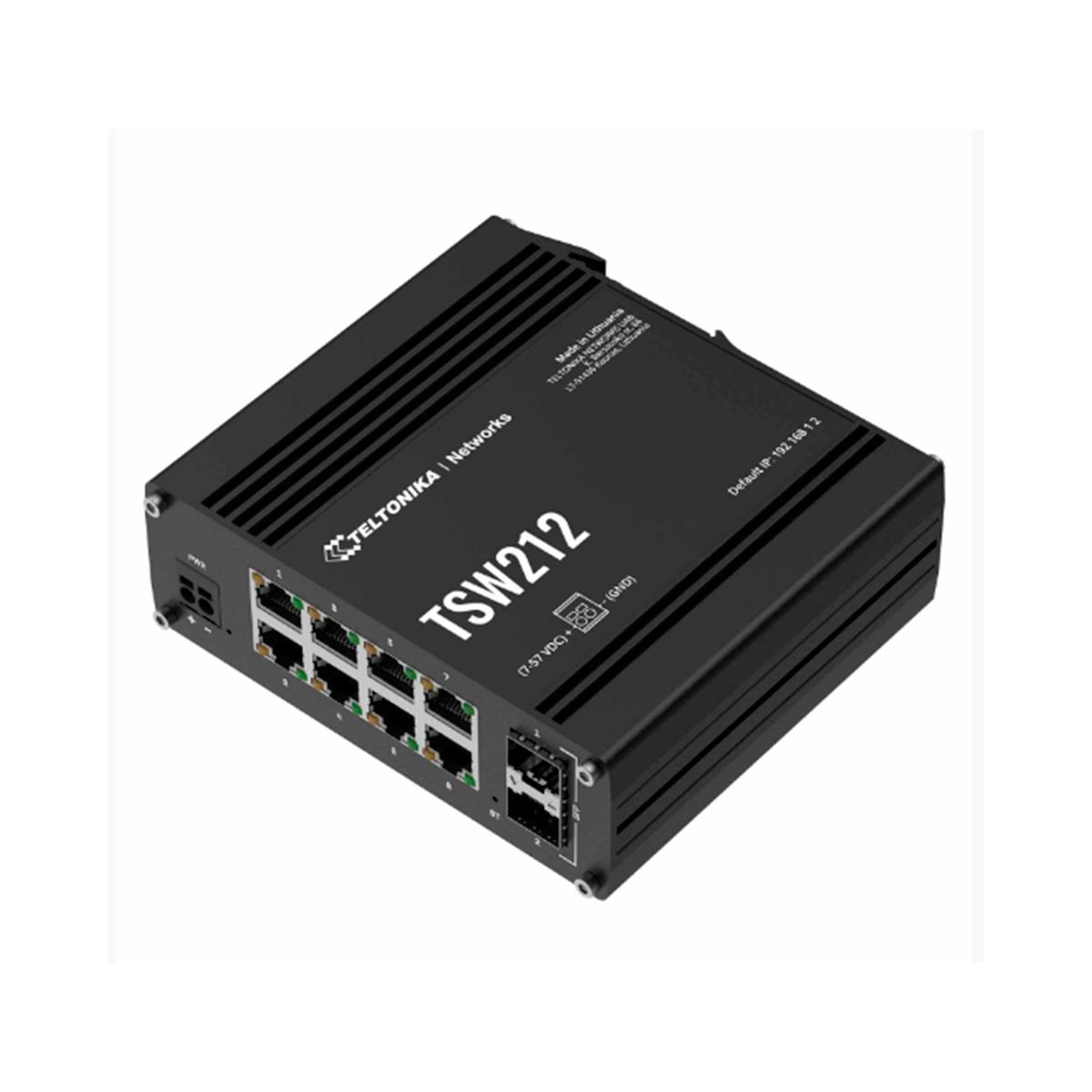 TELTONIKA - SWITCH TELTONIKA TSW212 8 PUERTOS RJ45 COLOR NEGRO PN TSW212