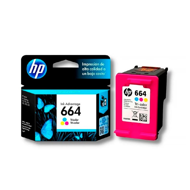HP - TINTA HP F6V28AL 664 RENDIMIENTO 100 PGS TRICOLOR PN  F6V28AL