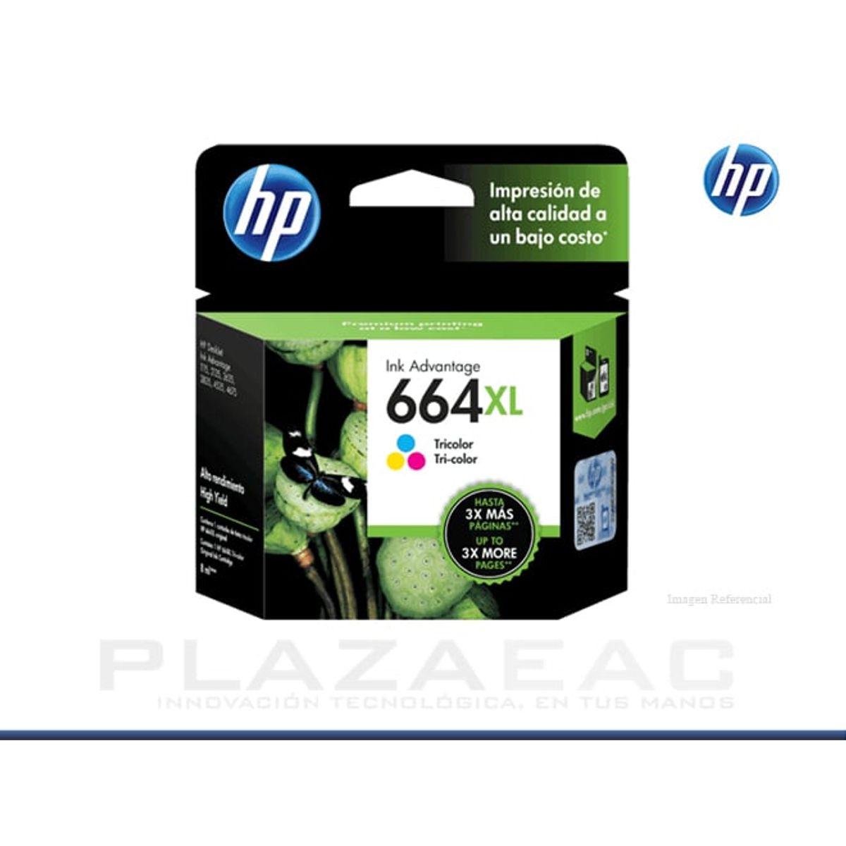 HP - TINTA HP F6V30AL 664XL RENDIMIENTO 330 PGS TROCOLOR PN  F6V30AL