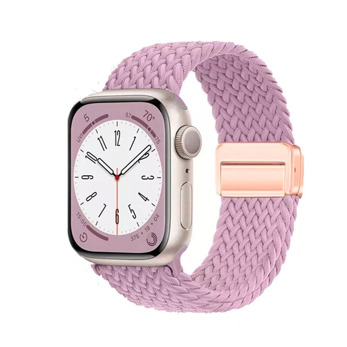 GENERICO - Bumper Clear + Correa Nylon Nude para Apple Watch Serie 10 De 46mm
