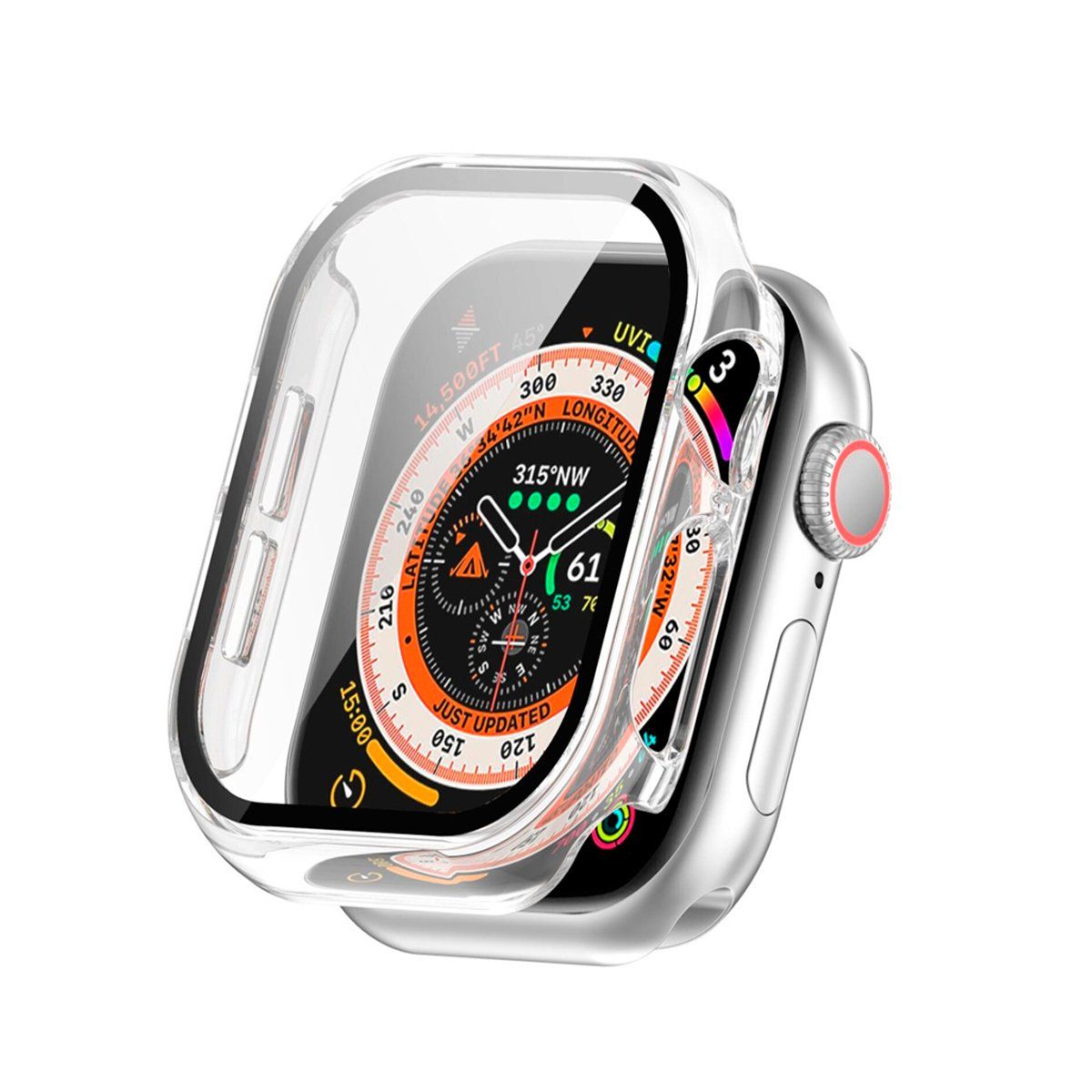 GENERICO - Bumper Clear + Correa Nylon Guinda para Apple Watch Serie 10 De 46mm