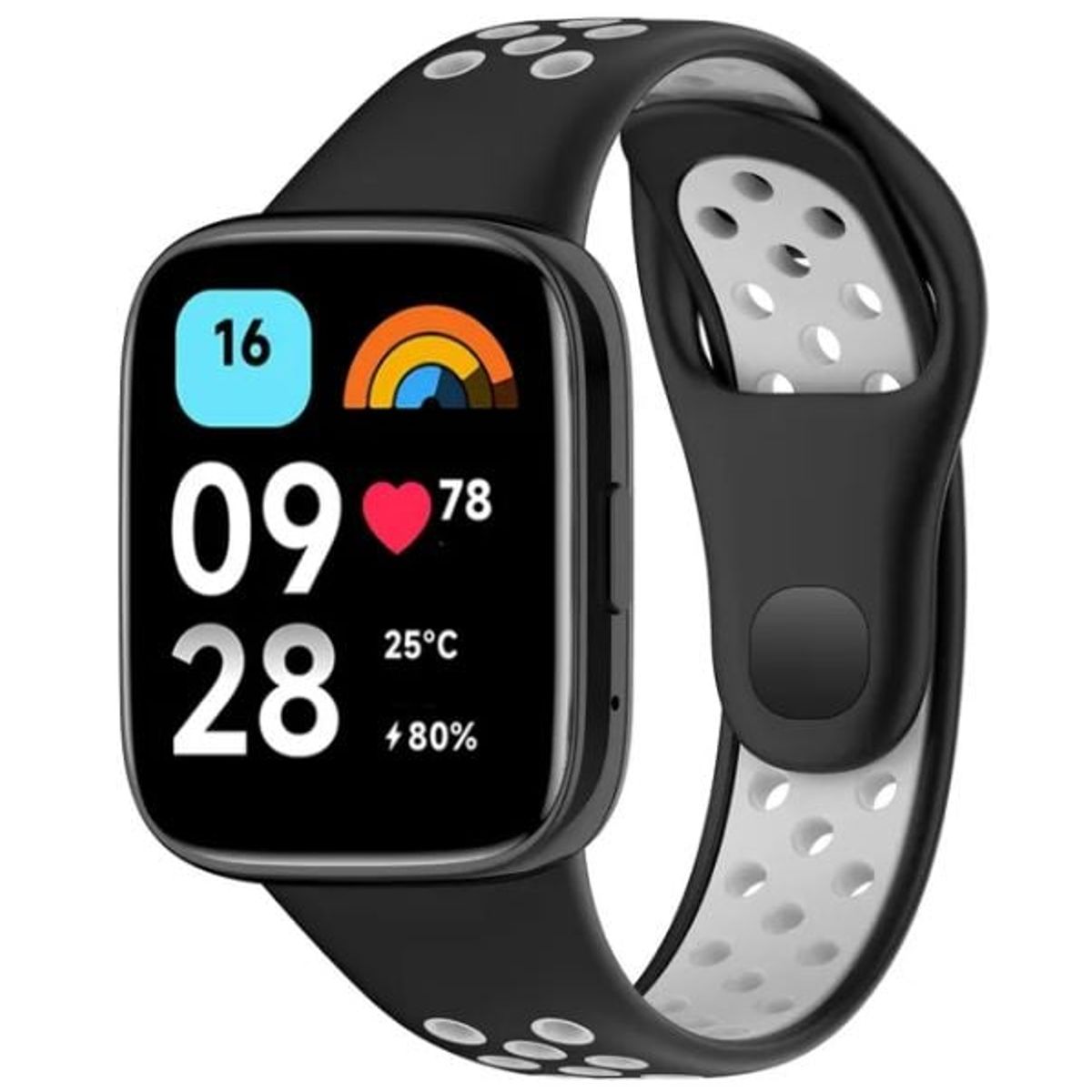 GENERICO - CORREA DEPORTIVA PARA XIAOMI REDMI WATCH 3 ACTIVE NEGRO/GRIS