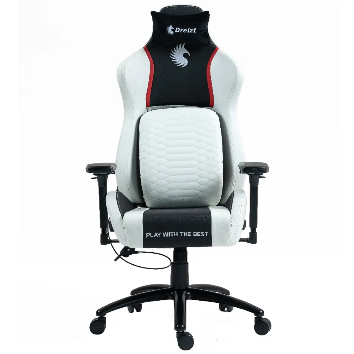 DREIZT - Silla Gamer Dreizt Titan Series Blanco Premium Almohadilla Inteligente